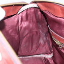 CARTIER Must Line Hand Bag Leather Bordeaux Gold Auth 172781-19