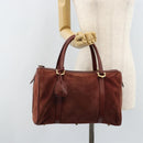 CARTIER Must Line Hand Bag Leather Bordeaux Gold Auth 172781-22