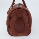 CARTIER Must Line Hand Bag Leather Bordeaux Gold Auth 172781-3
