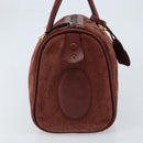CARTIER Must Line Hand Bag Leather Bordeaux Gold Auth 172781-4