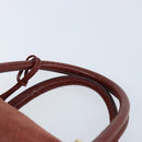 CARTIER Must Line Hand Bag Leather Bordeaux Gold Auth 172781-8