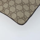 GUCCI GG Supreme Shoulder Bag PVC Beige Silver 141626 Auth 172783-11