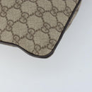 GUCCI GG Supreme Shoulder Bag PVC Beige Silver 141626 Auth 172783-13