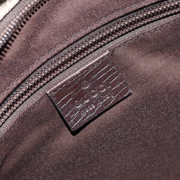 GUCCI GG Supreme Shoulder Bag PVC Beige Silver 141626 Auth 172783