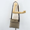 GUCCI GG Supreme Shoulder Bag PVC Beige Silver 141626 Auth 172783-24