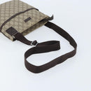 GUCCI GG Supreme Shoulder Bag PVC Beige Silver 141626 Auth 172783-7