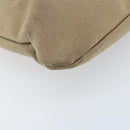 PRADA Shoulder Bag Canvas Beige Silver Auth 172784-11