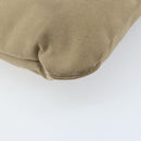 PRADA Shoulder Bag Canvas Beige Silver Auth 172784-13