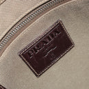 PRADA Shoulder Bag Canvas Beige Silver Auth 172784-15