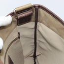 PRADA Shoulder Bag Canvas Beige Silver Auth 172784-17