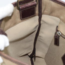 PRADA Shoulder Bag Canvas Beige Silver Auth 172784-18