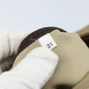 PRADA Shoulder Bag Canvas Beige Silver Auth 172784-21