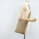 PRADA Shoulder Bag Canvas Beige Silver Auth 172784-24