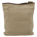 PRADA Shoulder Bag Canvas Beige Silver Auth 172784-3