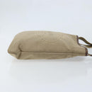 PRADA Shoulder Bag Canvas Beige Silver Auth 172784-4