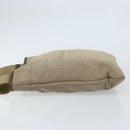 PRADA Shoulder Bag Canvas Beige Silver Auth 172784-5