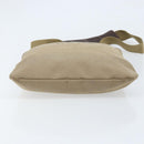 PRADA Shoulder Bag Canvas Beige Silver Auth 172784-9