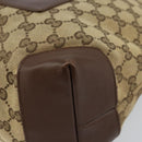 GUCCI GG Canvas Tote Bag Beige Silver 019 0426 3444 Auth 172788-8