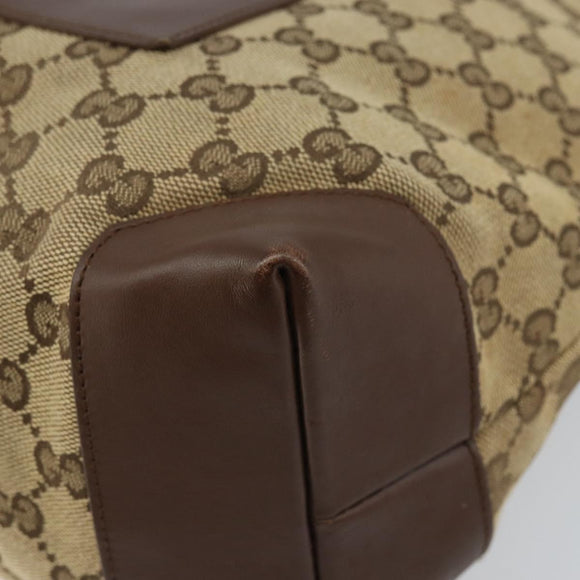 GUCCI GG Canvas Tote Bag Beige Silver 019 0426 3444 Auth 172788