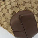 GUCCI GG Canvas Tote Bag Beige Silver 019 0426 3444 Auth 172788-15