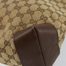 GUCCI GG Canvas Tote Bag Beige Silver 019 0426 3444 Auth 172788-16