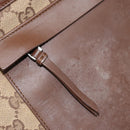GUCCI GG Canvas Tote Bag Beige Silver 019 0426 3444 Auth 172788-23