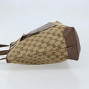GUCCI GG Canvas Tote Bag Beige Silver 019 0426 3444 Auth 172788-4