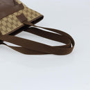 GUCCI GG Canvas Tote Bag Beige Silver 019 0426 3444 Auth 172788-7