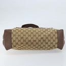 GUCCI GG Canvas Tote Bag Beige Silver 019 0426 3444 Auth 172788-5