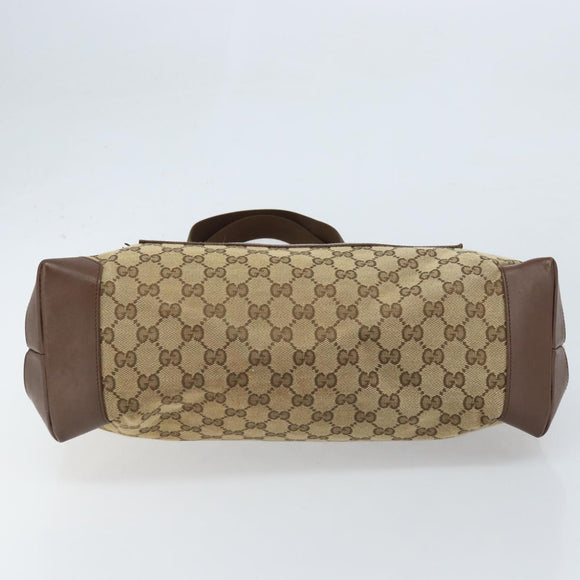 GUCCI GG Canvas Tote Bag Beige Silver 019 0426 3444 Auth 172788