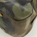 Christian Dior Double Saddle Camouflage Bag Leather Green Gold Auth 172789SAV-10