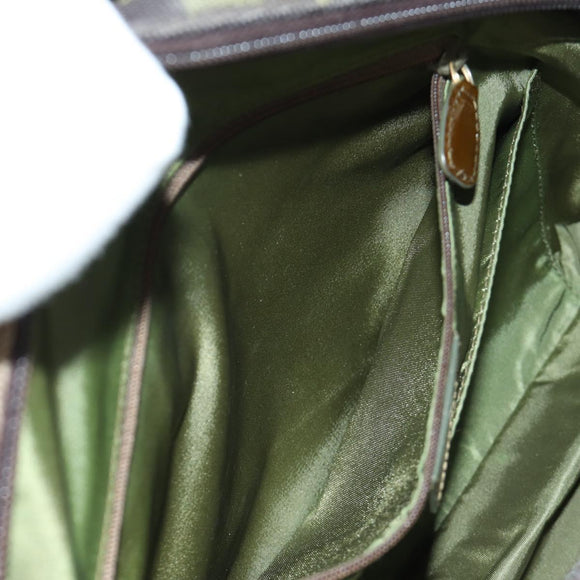 Christian Dior Double Saddle Camouflage Bag Leather Green Gold Auth 172789SAV