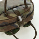 Christian Dior Double Saddle Camouflage Bag Leather Green Gold Auth 172789SAV-24