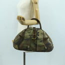 Christian Dior Double Saddle Camouflage Bag Leather Green Gold Auth 172789SAV-30