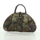 Christian Dior Double Saddle Camouflage Bag Leather Green Gold Auth 172789SAV-31