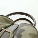 Christian Dior Double Saddle Camouflage Bag Leather Green Gold Auth 172789SAV-5