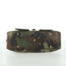 Christian Dior Double Saddle Camouflage Bag Leather Green Gold Auth 172789SAV-6