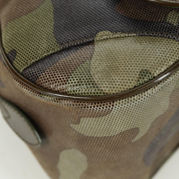 Christian Dior Double Saddle Camouflage Bag Leather Green Gold Auth 172789SAV