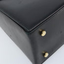 Salvatore Ferragamo Gancini Hand Bag Leather 2way Black Gold Auth 172790-13