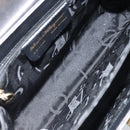 Salvatore Ferragamo Gancini Hand Bag Leather 2way Black Gold Auth 172790-19
