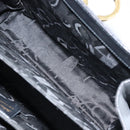 Salvatore Ferragamo Gancini Hand Bag Leather 2way Black Gold Auth 172790-24