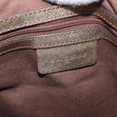 BURBERRY Nova Check Shoulder Bag Canvas Beige Silver Auth 172803-16