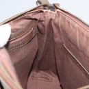 BURBERRY Nova Check Shoulder Bag Canvas Beige Silver Auth 172803-18