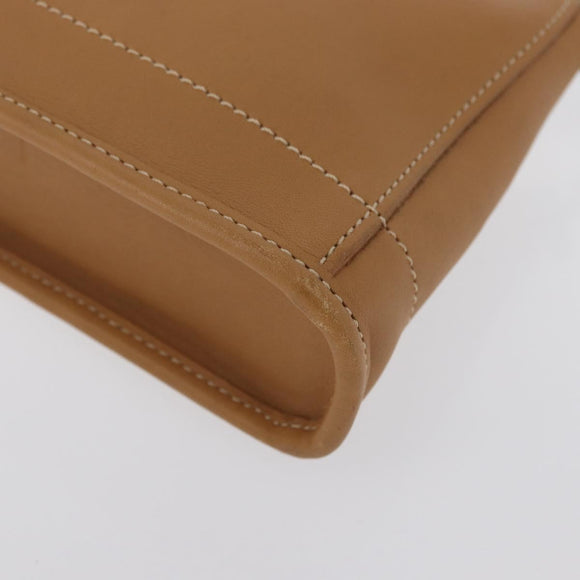 Coach Hand Pouch PVC Beige Gold Auth 172805