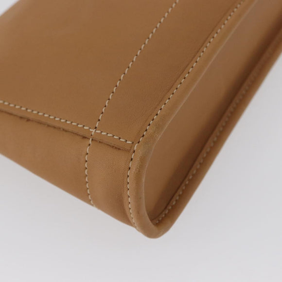 Coach Hand Pouch PVC Beige Gold Auth 172805