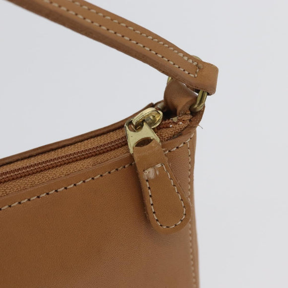 Coach Hand Pouch PVC Beige Gold Auth 172805