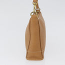 Coach Hand Pouch PVC Beige Gold Auth 172805-3