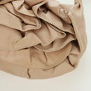 SAINT LAURENT Shoulder Bag Leather Beige Gold Auth 172811V-14