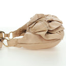 SAINT LAURENT Shoulder Bag Leather Beige Gold Auth 172811V-3