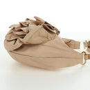 SAINT LAURENT Shoulder Bag Leather Beige Gold Auth 172811V-4